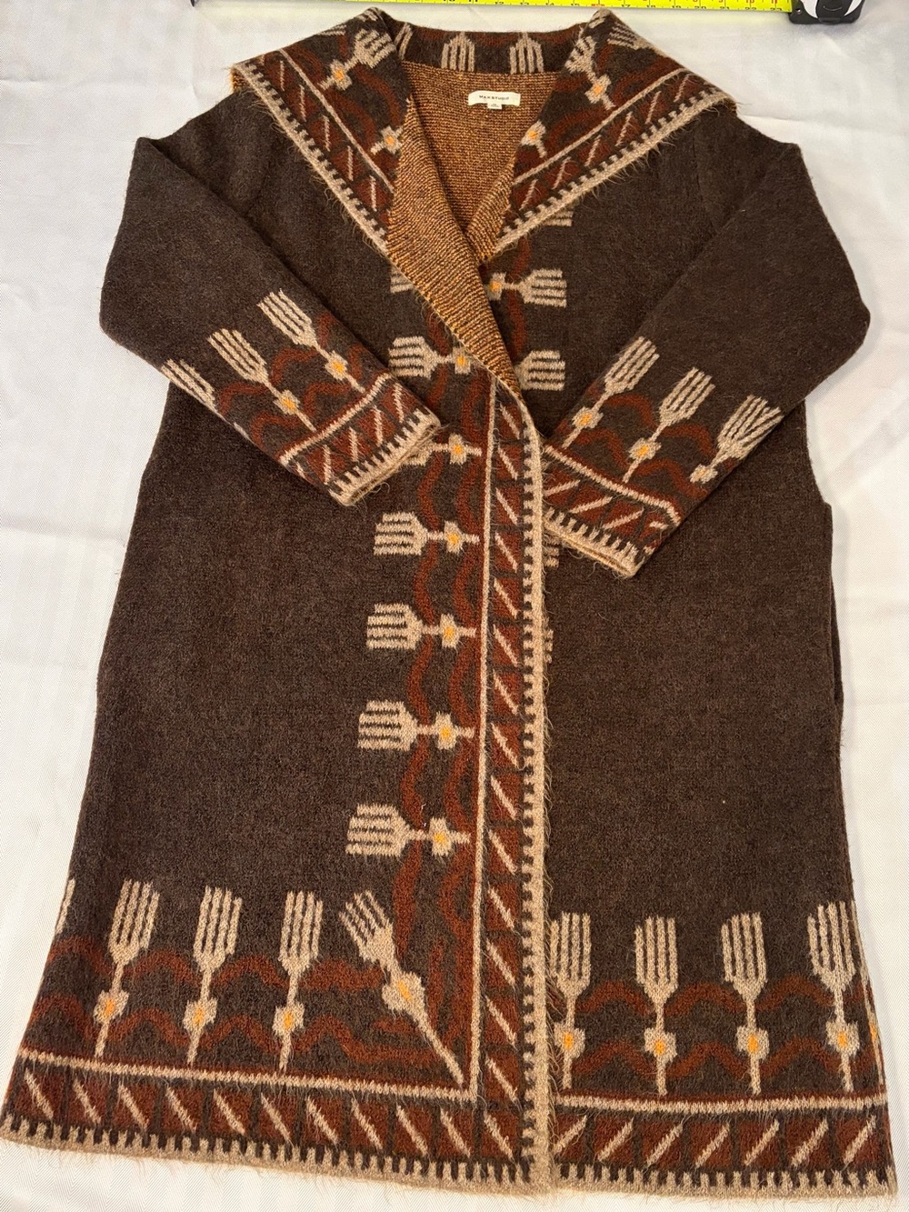 Max Studio Open Front Sweater Jacket - Size Medium - Picture 5 of 11